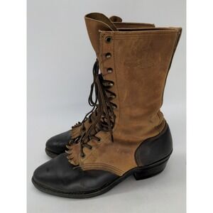 VTG MENS GOLDEN RETRIEVER WORK BROWN BOOTS SIZE 8.5  Vintage . s8